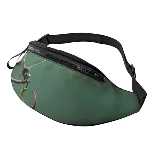 Bauchtaschen mit 3D-Libellen-Print, Hüfttasche für Damen und Herren, leichte Bauchtasche mit Reißverschlusstaschen, verstellbarer Gürtel für Hundespaziergänge, Laufen, Radfahren, Wandern, Outdoor-Spor Bauchtaschen mit 3D-Libellen-Print, Hüfttasche für Damen und Herren, leichte Bauchtasche mit Reißverschlusstaschen, verstellbarer Gürtel für Hundespaziergänge, Laufen, Radfahren, Wandern, Outdoor-Spor von Anceky