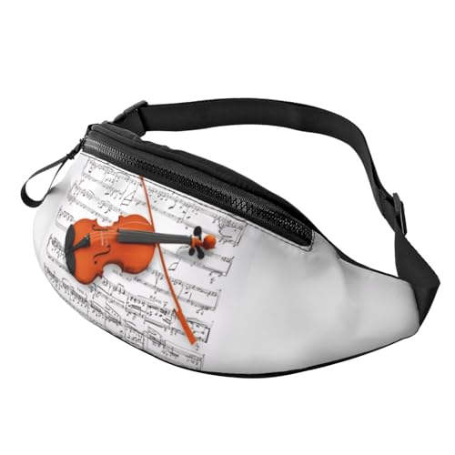 Bauchtaschen mit 3D-Violine, Hüfttasche für Damen und Herren, leichte Gürteltasche mit Reißverschlusstaschen, verstellbarer Gürtel für Spaziergänge mit dem Hund, Laufen, Radfahren, Wandern, Outdoor-Sp Bauchtaschen mit 3D-Violine, Hüfttasche für Damen und Herren, leichte Gürteltasche mit Reißverschlusstaschen, verstellbarer Gürtel für Spaziergänge mit dem Hund, Laufen, Radfahren, Wandern, Outdoor-Sp von Anceky