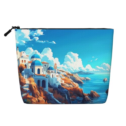 City Ocean Kosmetiktasche, lässige Make-up-Tasche für Frauen, Weihnachts- und Geburtstagsgeschenke, Toilettenartikel-Zubehör von Anceky