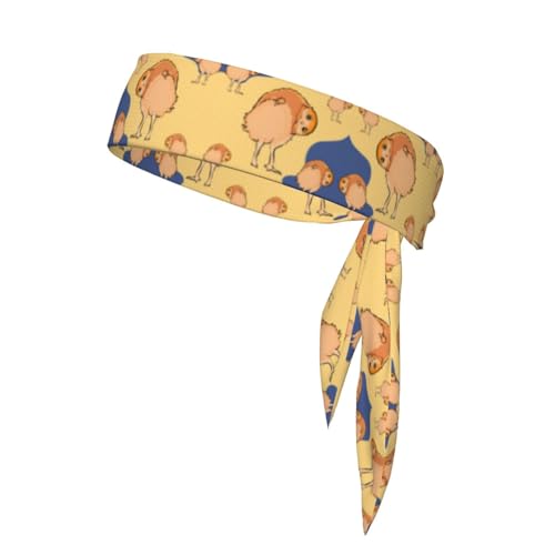 Damen-Sport-Stirnband, Schweißband, rutschfest, verstellbar, krummes Eulen-Kopfband für Training, Laufen, Yoga und Fitness von Anceky