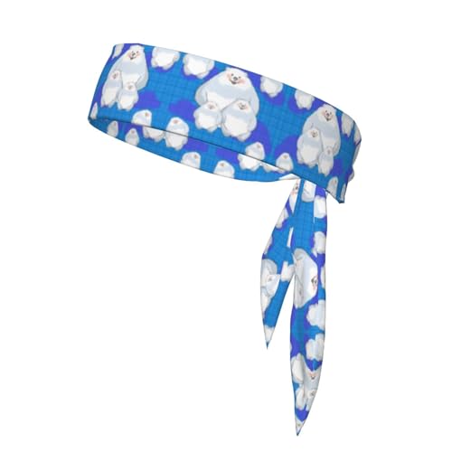 Damen-Sport-Stirnband, Schweißband, rutschfest, verstellbar, weiße Bärenfamilie, Kopfband für Training, Laufen, Yoga und Fitness Damen-Sport-Stirnband, Schweißband, rutschfest, verstellbar, weiße Bärenfamilie, Kopfband für Training, Laufen, Yoga und Fitness von Anceky