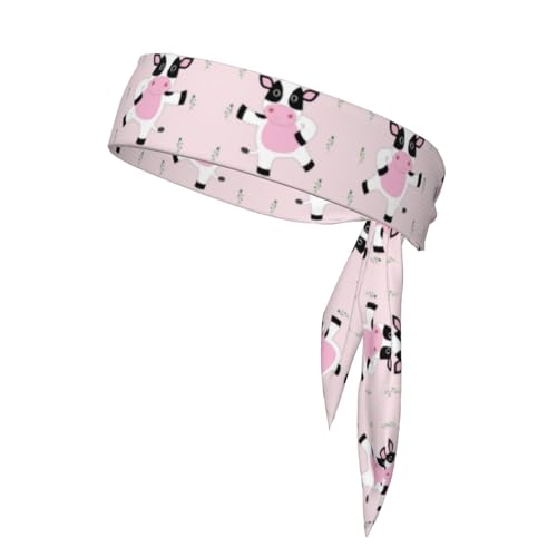 Damen Sport Stirnband Schweißband, Rutschfest, Verstellbare Cartoon Wadenkopfkrawatte für Training, Laufen, Yoga und Fitness von Anceky