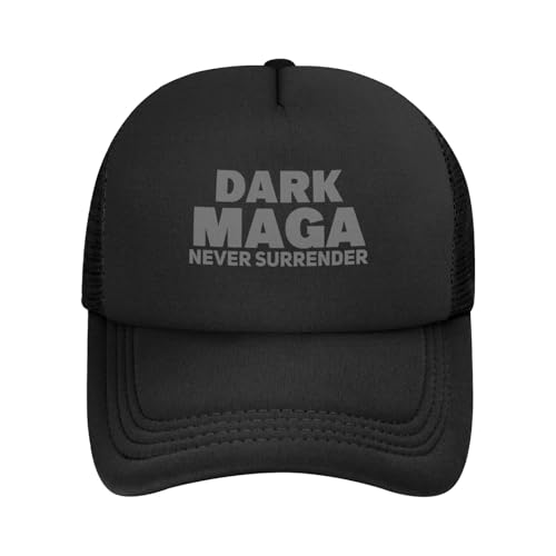 Dark MAGA Mütze Trump 2024 Never Surrender Mütze Trump Vance 2024 Trucker Cap für Männer Frauen Schwarz P11 von Anceky