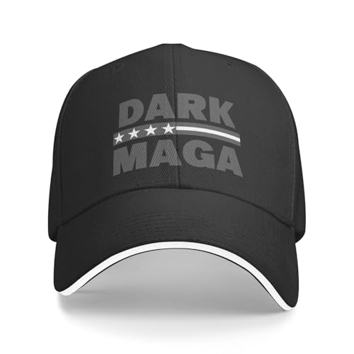 Dark MAGA Mütze Trump 2024 Never Surrender Mütze Trump Vance 2024 Trucker Cap für Männer Frauen Schwarz P64 von Anceky