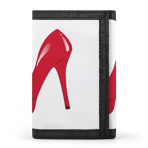 Dreifach gefaltete Geldbörse mit roten High Heels, stilvolle Geldbörse mit Schlüsselanhänger, Kreditkartenetui, Kartenhalter für Crash-Rechnungen, Quittungen, Damen und Herren, 12,7 x 8,4 x 0,5 cm Dreifach gefaltete Geldbörse mit roten High Heels, stilvolle Geldbörse mit Schlüsselanhänger, Kreditkartenetui, Kartenhalter für Crash-Rechnungen, Quittungen, Damen und Herren, 12,7 x 8,4 x 0,5 cm von Anceky
