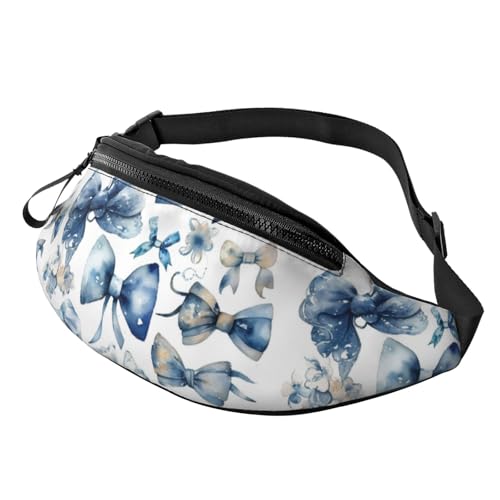 Ein Set mit blauen Schleifen, Gürteltasche für Männer und Frauen, leichte, verstellbare Gürteltasche, modische Hüfttasche für Reisen, Wandern und Laufen Ein Set mit blauen Schleifen, Gürteltasche für Männer und Frauen, leichte, verstellbare Gürteltasche, modische Hüfttasche für Reisen, Wandern und Laufen von Anceky