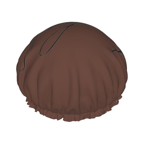 Enjoy Life Handgeschriebener schwarzer Textdruck Exquisite Duschhaube für Damen Leichte, weiche, doppelt wasserdichte Badekappe von Anceky