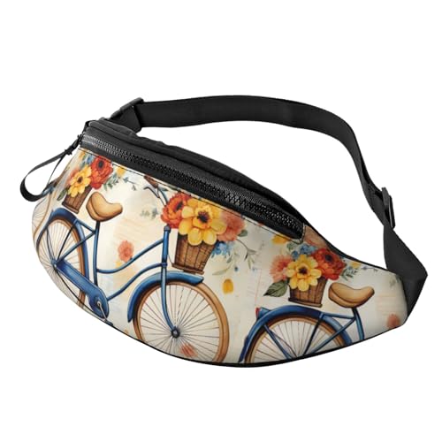 Fahrrad-Gürteltasche mit Blumenmotiv für Männer und Frauen, leichte, verstellbare Gürteltasche, modische Hüfttasche für Reisen, Wandern und Laufen Fahrrad-Gürteltasche mit Blumenmotiv für Männer und Frauen, leichte, verstellbare Gürteltasche, modische Hüfttasche für Reisen, Wandern und Laufen von Anceky