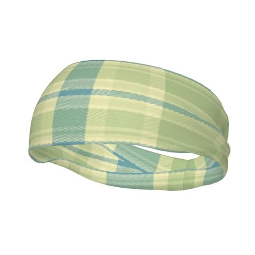 Grünes, gestaffeltes, kariertes, schweißresistentes Stirnband, modisches Sportkopftuch, atmungsaktives Haarband, schweißableitende Fitnessgeräte-Stirnbänder für Damen und Herren Grünes, gestaffeltes, kariertes, schweißresistentes Stirnband, modisches Sportkopftuch, atmungsaktives Haarband, schweißableitende Fitnessgeräte-Stirnbänder für Damen und Herren von Anceky