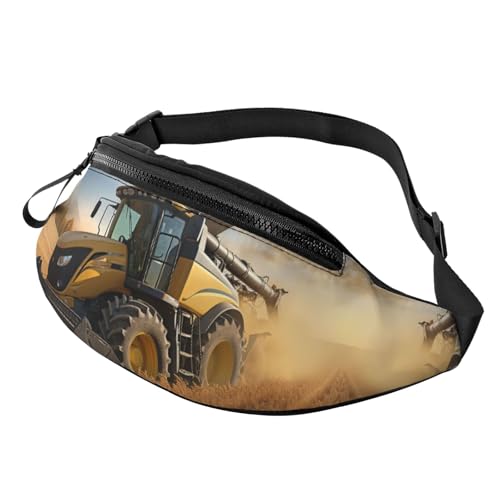 Gürteltasche mit Bauernhof-Traktor-Erntemotiv für Männer und Frauen, leichte, verstellbare Gürteltasche, modische Hüfttasche für Reisen, Wandern und Laufen von Anceky