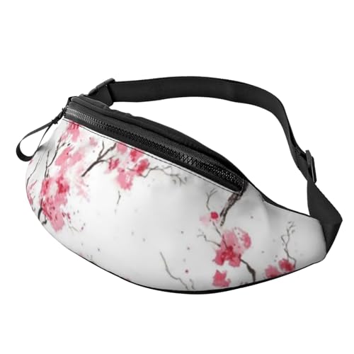 Gürteltasche mit Kirschblüten-Motiv für Männer und Frauen, leichte, verstellbare Gürteltasche, modische Hüfttasche für Reisen, Wandern und Laufen Gürteltasche mit Kirschblüten-Motiv für Männer und Frauen, leichte, verstellbare Gürteltasche, modische Hüfttasche für Reisen, Wandern und Laufen von Anceky