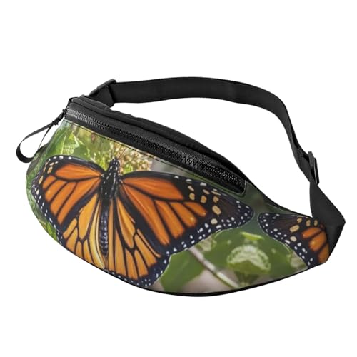 Gürteltasche mit Monarchfaltern, Hüfttasche für Männer und Frauen, leichte, verstellbare Gürteltasche, modische Hüfttasche für Reisen, Wandern und Laufen von Anceky