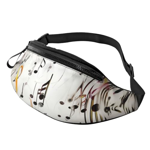 Gürteltasche mit Musiknoten-Aufdruck für Männer und Frauen, leichte, verstellbare Gürteltasche, modische Hüfttasche für Reisen, Wandern und Laufen Gürteltasche mit Musiknoten-Aufdruck für Männer und Frauen, leichte, verstellbare Gürteltasche, modische Hüfttasche für Reisen, Wandern und Laufen von Anceky
