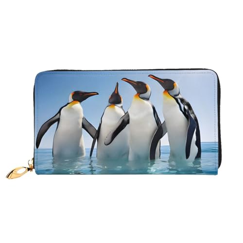 Happy Penguin Lange Ledergeldbörse, Großes Fassungsvermögen, Weiches PU-Leder Für Damen Mit Mehreren Kartenfächern, Handytasche Und Münzbörse Mit Reißverschluss, Stilvolle Handykartenhalter-Clutch Happy Penguin Lange Ledergeldbörse, Großes Fassungsvermögen, Weiches PU-Leder Für Damen Mit Mehreren Kartenfächern, Handytasche Und Münzbörse Mit Reißverschluss, Stilvolle Handykartenhalter-Clutch von Anceky