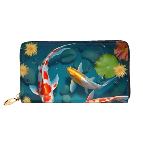 Japanische Pretty Fish Lange Lederbrieftasche, Großes Fassungsvermögen, Weiches Pu-Leder Für Damen Mit Mehreren Kartenfächern, Handytasche Und Münzbörse Mit Reißverschluss, Stilvolle Handykartenhalter Japanische Pretty Fish Lange Lederbrieftasche, Großes Fassungsvermögen, Weiches Pu-Leder Für Damen Mit Mehreren Kartenfächern, Handytasche Und Münzbörse Mit Reißverschluss, Stilvolle Handykartenhalter von Anceky