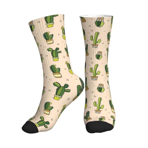 Kaktus-Cartoon, süße hellgelbe lustige Socken für Männer und Frauen, neuartige Crew-Socken, Anzug, lässig, Sport, formelle Geschenke Kaktus-Cartoon, süße hellgelbe lustige Socken für Männer und Frauen, neuartige Crew-Socken, Anzug, lässig, Sport, formelle Geschenke von Anceky