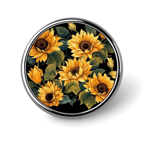 Kleine Löwen-Anstecknadel, runde Anstecknadeln aus Metall, modisches Abzeichen für Hemden, Jacken, Hüte von Anceky