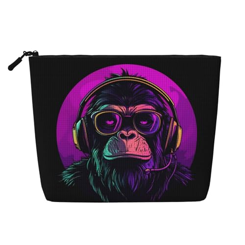 Kosmetiktasche mit Affenkopf, modische Make-up-Tasche für Damen, Weihnachts- und Geburtstagsgeschenke, Toilettenartikel-Zubehör von Anceky