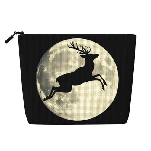 Kosmetiktasche mit Hirsch-Motiv, lässige Make-up-Tasche für Frauen, Weihnachts- und Geburtstagsgeschenke, Toilettenartikel-Zubehör von Anceky