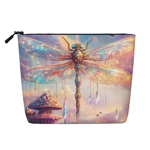 Kosmetiktasche mit Traumlibelle, originelle Make-up-Tasche für Frauen, Weihnachts- und Geburtstagsgeschenke, Toilettenartikel-Zubehör von Anceky