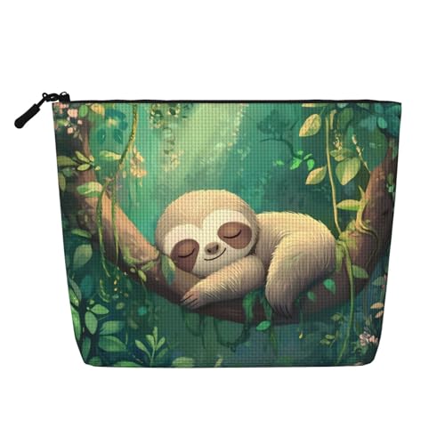 Kosmetiktasche mit süßem Faultier, lässige Make-up-Tasche für Frauen, Weihnachts- und Geburtstagsgeschenke, Toilettenartikel-Zubehör von Anceky