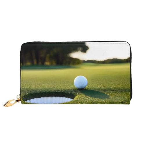 Lange Golf-Geldbörse aus Leder, große Geldbörse aus weichem PU-Leder für Damen mit Mehreren Kartenfächern, Handytasche und Münzbörse mit Reißverschluss, stilvolle Clutch mit Handykartenhalter von Anceky