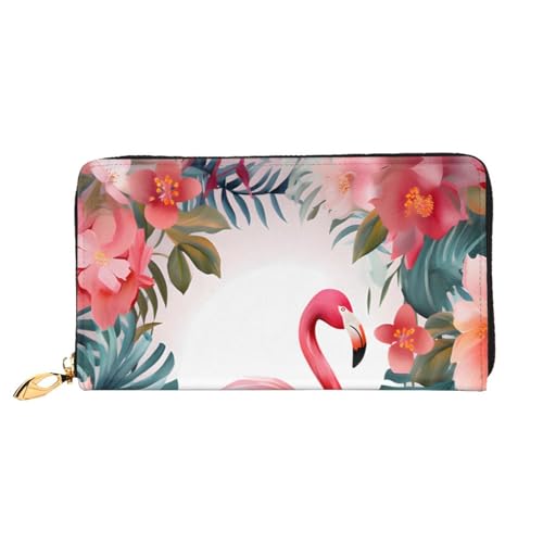 Lange Lederbrieftasche mit Blumenmuster, große Kapazität, weiche PU-Leder-Geldbörse für Damen mit mehreren Kartenfächern, Handytasche und Münzbörse mit Reißverschluss, stilvolle Clutch mit Handykarten von Anceky