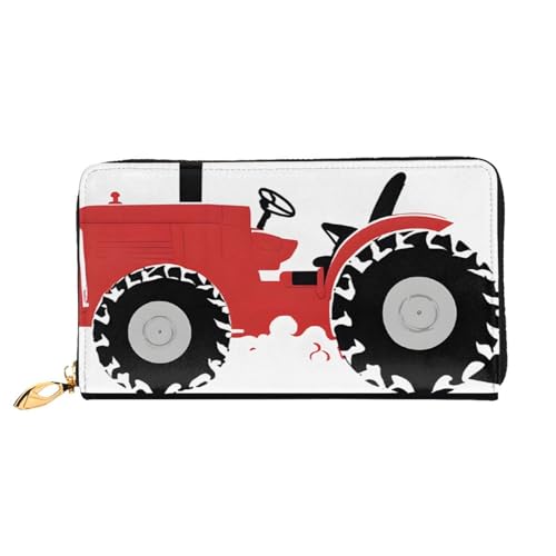 Lange Lederbrieftasche mit Cartoon-Traktor, große Kapazität, weiches PU-Leder für Damen mit mehreren Kartenfächern, Handytasche und Münzbörse mit Reißverschluss, stilvolle Clutch mit Handykartenhalter Lange Lederbrieftasche mit Cartoon-Traktor, große Kapazität, weiches PU-Leder für Damen mit mehreren Kartenfächern, Handytasche und Münzbörse mit Reißverschluss, stilvolle Clutch mit Handykartenhalter von Anceky