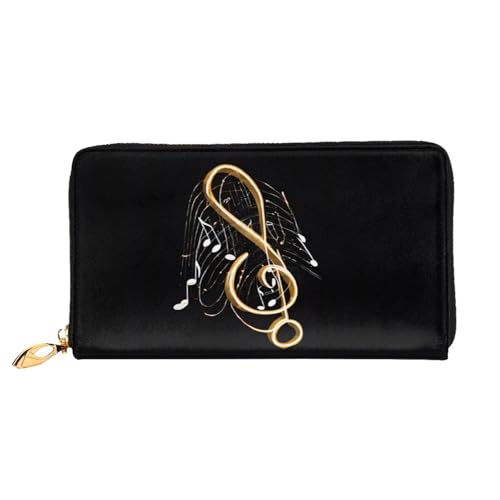 Lange Lederbrieftasche mit buntem Musikmotiv, große Kapazität, weiches PU-Leder für Damen mit mehreren Kartenfächern, Handytasche und Münzbörse mit Reißverschluss, stilvolle Clutch mit Handykartenhalt Lange Lederbrieftasche mit buntem Musikmotiv, große Kapazität, weiches PU-Leder für Damen mit mehreren Kartenfächern, Handytasche und Münzbörse mit Reißverschluss, stilvolle Clutch mit Handykartenhalt von Anceky