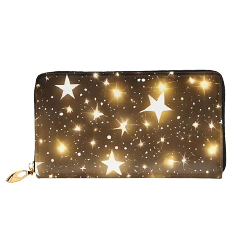 Lange Ledergeldbörse mit goldenem Bling-Effekt, große Kapazität, weiches PU-Leder für Damen mit mehreren Kartenfächern, Handytasche und Münzbörse mit Reißverschluss, stilvolle Clutch mit Handykartenha von Anceky