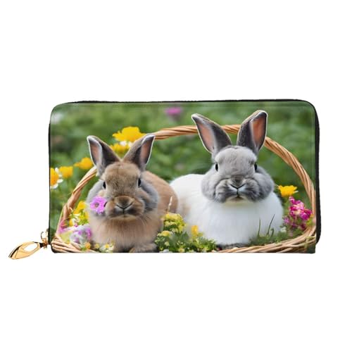 Lange Ledergeldbörse mit niedlichem Kaninchenmotiv, große Kapazität, weiches PU-Leder für Damen mit mehreren Kartenfächern, Handytasche und Münzbörse mit Reißverschluss, stilvolle Clutch mit Handykart Lange Ledergeldbörse mit niedlichem Kaninchenmotiv, große Kapazität, weiches PU-Leder für Damen mit mehreren Kartenfächern, Handytasche und Münzbörse mit Reißverschluss, stilvolle Clutch mit Handykart von Anceky