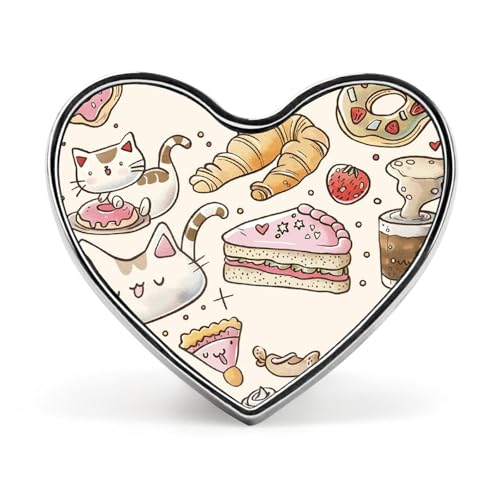 Leichte, langlebige Anstecknadel aus Metall in Form eines bunten Heißluftballons, rundes, modisches Herz-Abzeichen für Hemden, Jacken, Hüte von Anceky