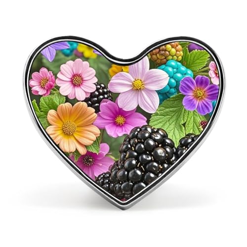 Leichte, langlebige Anstecknadel aus Metall mit Delfinmotiv im, rundes, modisches Herz-Abzeichen für Hemden, Jacken, Hüte von Anceky