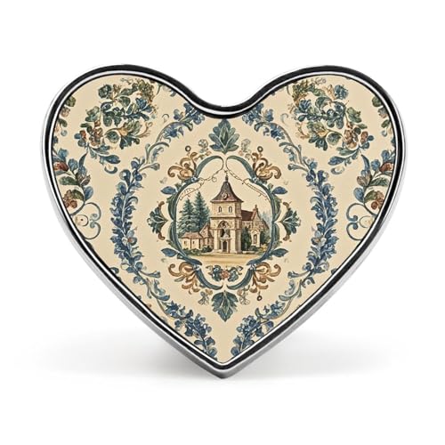 Leichte, langlebige Anstecknadel aus Metall mit Delfinmotiv im, rundes, modisches Herz-Abzeichen für Hemden, Jacken, Hüte von Anceky