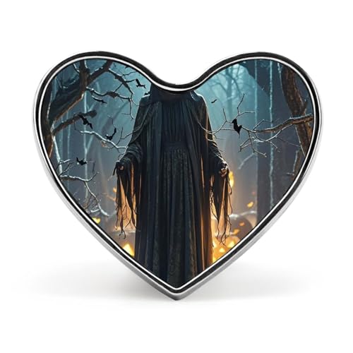 Leichte, langlebige Anstecknadel aus Metall mit Delfinmotiv im, rundes, modisches Herz-Abzeichen für Hemden, Jacken, Hüte von Anceky