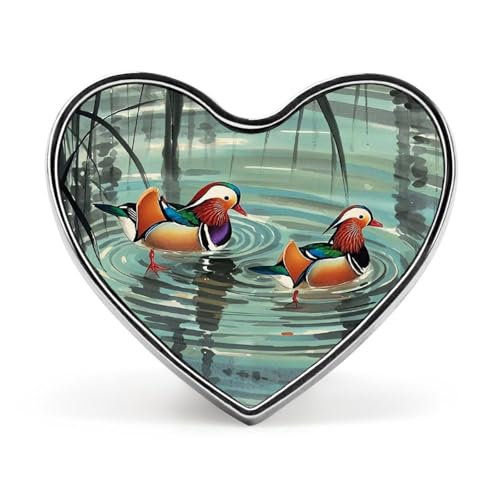 Leichte, langlebige Anstecknadel aus Metall mit Karate-Silhouette, rundes, modisches Herz-Abzeichen für Hemden, Jacken, Hüte von Anceky