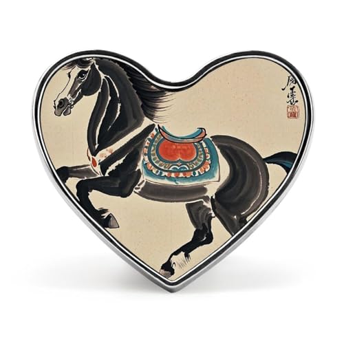 Leichte, langlebige Anstecknadel aus Metall mit Karate-Silhouette, rundes, modisches Herz-Abzeichen für Hemden, Jacken, Hüte von Anceky