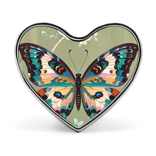 Leichte, langlebige Anstecknadel aus Metall mit Weizenfeldern und Zypressenbäumen, rundes, modisches Herz-Abzeichen für Hemden, Jacken, Hüte von Anceky