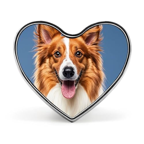 Leichte, langlebige Anstecknadel aus Metall mit Wolkengarten bei Sonnenuntergang, rundes modisches Herz-Abzeichen für Hemden, Jacken, Hüte von Anceky