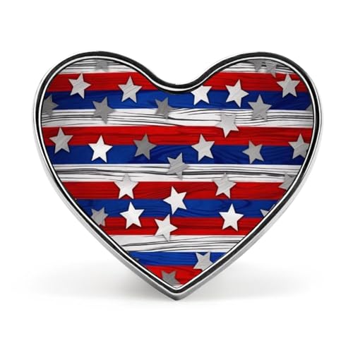 Leichte, langlebige Anstecknadel aus Metall mit abstrakter Weltkarte, rundes, modisches Herz-Abzeichen für Hemden, Jacken, Hüte von Anceky