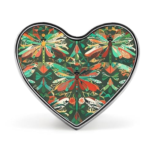 Leichte, langlebige Anstecknadel aus Metall mit bunten Elefanten, rundes, modisches Herz-Abzeichen für Hemden, Jacken, Hüte von Anceky