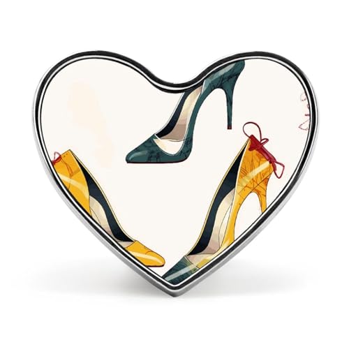 Leichte, langlebige Anstecknadel aus Metall mit der Aufschrift „Frohe Weihnachten, rundes, modisches Herz-Abzeichen für Hemden, Jacken, Hüte von Anceky