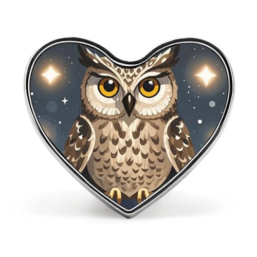 Leichte, langlebige Anstecknadel aus Metall mit romantischem Sonnenuntergangsflugzeug, rundes modisches Herz-Abzeichen für Hemden, Jacken, Hüte von Anceky