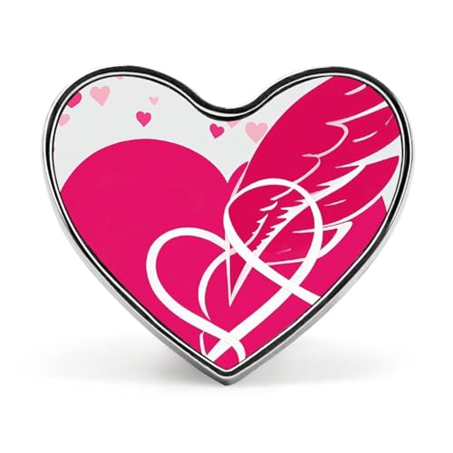 Leichte, langlebige Anstecknadel aus Metall mit süßer Blume, rundes, modisches Herz-Abzeichen für Hemden, Jacken, Hüte von Anceky