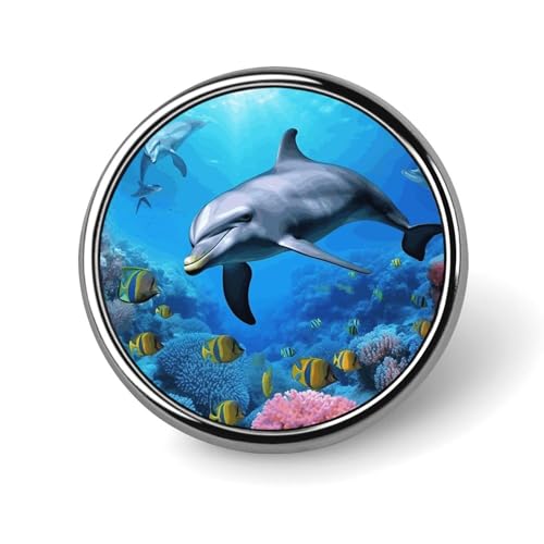 Lustige Anstecknadel mit Marien und Regenschirmen, runde Anstecknadeln aus Metall, modisches Abzeichen für Hemden, Jacken, Hüte von Anceky