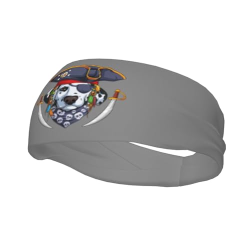 Lustiger Hund trägt einen Hut mit zwei Schwertern, Stirnbänder für Männer und Frauen, rutschfest, feuchtigkeitsableitendes Sport-Schweißband für Fitnessstudio, Basketball, Yoga, Haarbänder von Anceky