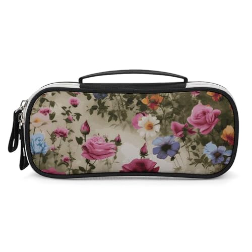 Make-up-Organizer mit Blumenmuster, Bedruckt, Reise-Make-up-Tasche, Kosmetiktasche für Damen, Reise-Kulturtasche von Anceky