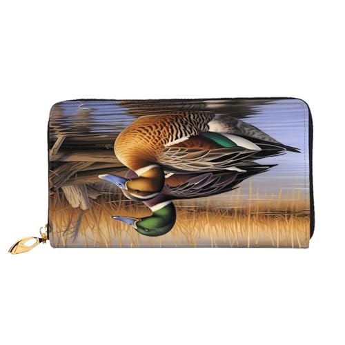 Mallard Duck Lange Ledergeldbörse, Großes Fassungsvermögen, Weiches PU-Leder Für Damen Mit Mehreren Kartenfächern, Handytasche Und Münzbörse Mit Reißverschluss, Stilvolle Handykartenhalter-Clutch Mallard Duck Lange Ledergeldbörse, Großes Fassungsvermögen, Weiches PU-Leder Für Damen Mit Mehreren Kartenfächern, Handytasche Und Münzbörse Mit Reißverschluss, Stilvolle Handykartenhalter-Clutch von Anceky
