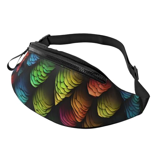 Modische Bauchtasche mit Drachenschuppen-Motiv, Gürteltasche für Damen und Herren, lässige, leichte, verstellbare Hüfttasche mit Reißverschlusstaschen für Reisen, Sport und Wandern Modische Bauchtasche mit Drachenschuppen-Motiv, Gürteltasche für Damen und Herren, lässige, leichte, verstellbare Hüfttasche mit Reißverschlusstaschen für Reisen, Sport und Wandern von Anceky