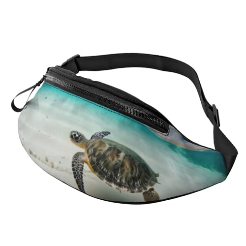 Modische Bauchtasche mit Palmen und Meeresschildkröten, Gürteltasche für Damen und Herren, lässige, leichte, verstellbare Hüfttasche mit Reißverschlusstaschen für Reisen, Sport, Wandern Modische Bauchtasche mit Palmen und Meeresschildkröten, Gürteltasche für Damen und Herren, lässige, leichte, verstellbare Hüfttasche mit Reißverschlusstaschen für Reisen, Sport, Wandern von Anceky